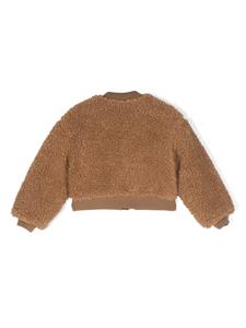 dolce&gabbanakids Dolce & Gabbana Kids Bomberjack met logoprint - Bruin
