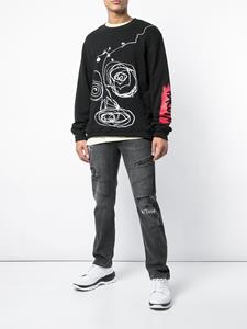 Haculla 'Drippy' sweater met ronde hals - Zwart