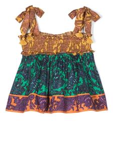 zimmermannkids ZIMMERMANN Kids Midi-jurk met contrasterend vlak - Blauw