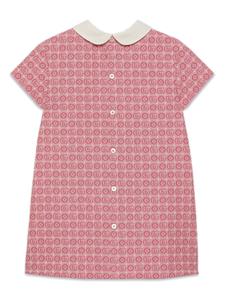 guccikids Gucci Kids Jurk met GG-logo jacquard - Roze
