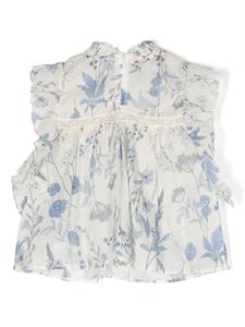 missblumarine Miss Blumarine Blouse met bloemenprint - Beige