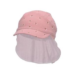 Sterntaler Peaked Cap met nekbeschermer Bloemen Lichtroze