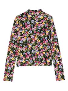 dolce&gabbanakids Dolce & Gabbana Kids Jurk met bloemenprint - Zwart