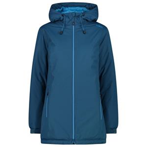 CMP  Women's Jacket Long Fix Hood Ripstop - Lange jas, blauw