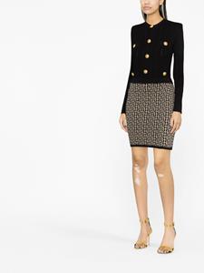 Balmain Mini-rok met jacquard - Zwart