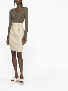 Balmain High waist rok - Beige