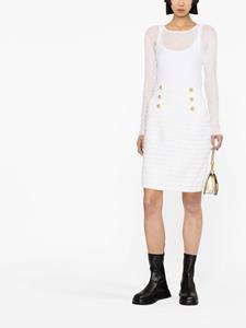 Balmain High waist kokerrok - Wit