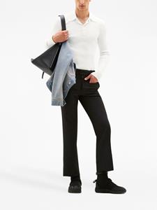 Courrèges Ribgebreid poloshirt - Wit