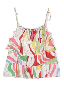 puccijunior PUCCI Junior Gelaagde blouse - Wit