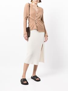 cashmereinlove Cashmere In Love Ribgebreid vest - Bruin