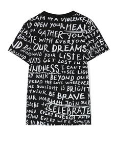 balmainkids Balmain Kids T-shirt met grafische print - Zwart