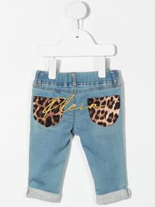 philipppleinjunior Philipp Plein Junior Jeans met logoprint - Blauw