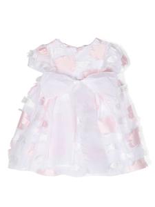 littlebear Little Bear Jurk met geborduurde bloemen - Wit