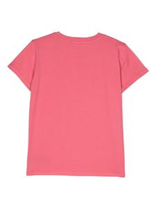 balmainkids Balmain Kids Katoenen T-shirt met logoprint - Roze