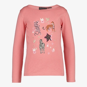 TwoDay meisjes shirt roze met dierenprint