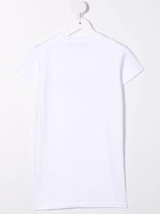 balmainkids Balmain Kids T-shirtjurk verfraaid met pailletten - Wit