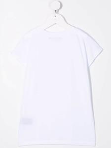 balmainkids Balmain Kids T-shirtjurk met logo-reliëf - Wit