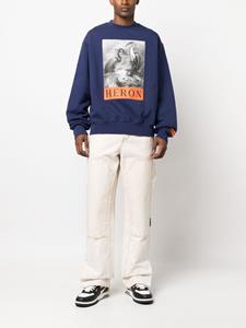 Heron Preston Sweater met logoprint - Blauw