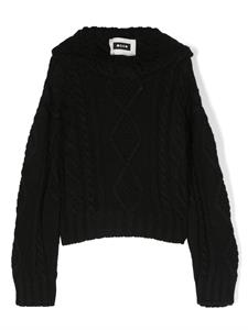 msgmkids MSGM Kids Trui met logopatch - Zwart