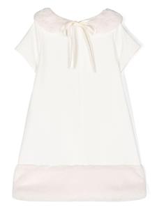 missblumarine Miss Blumarine Jurk met logopatch - Wit