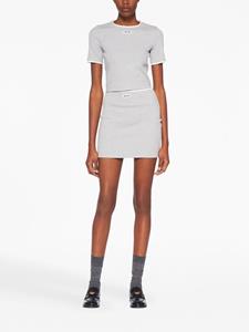 miumiu Miu Miu Ribgebreide mini-rok - Grijs