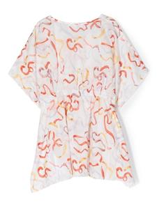 chloékids Chloé Kids Jurk met grafische print - Wit