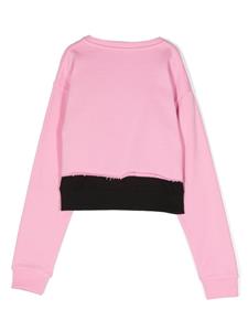 HUGO KIDS Sweater met logoprint - Roze
