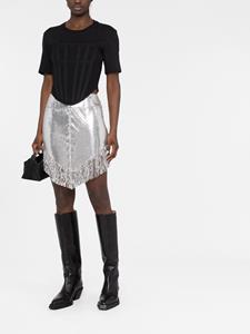 Rabanne Mini-rok met franje - Zilver