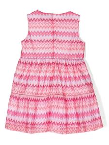 Missoni Kids Jurk met zigzag print - Roze