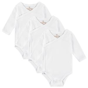 kindsgard Wikkel Romper trunder 3-pack met lange mouw wit