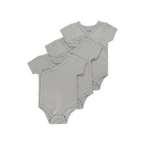 kindsgard Wrap-around Romper trunder 3-pack korte mouw grijs