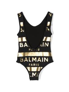 balmainkids Balmain Kids Badpak met logoprint - Zwart