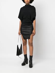 Rick Owens Leren mini-rok - Zwart