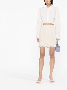 dolce&gabbana Dolce & Gabbana Midi-rok met bloemenkant - Wit