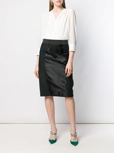 dolce&gabbana Dolce & Gabbana Rok met pand van satijn - Zwart