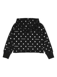 givenchykids Givenchy Kids Hoodie met monogramprint - Zwart