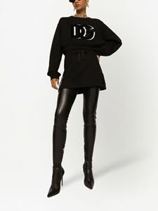 dolce&gabbana Dolce & Gabbana Jersey mini-rok met logopatch - Zwart
