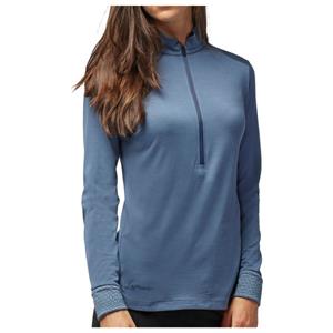 LaMunt - Women's Alexandra L/S Zip Tee - Merinolongsleeve, blauw