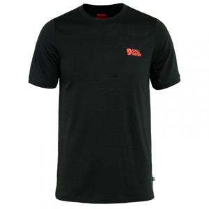 Fjällräven - Abisko Wool Logo S/S - Merinoshirt, zwart