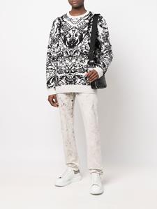 philippplein Philipp Plein Intarsia trui - Wit