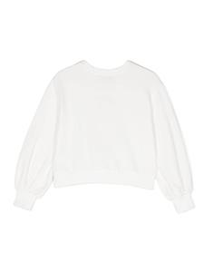 moschinokids Moschino Kids Sweater met teddybeerprint - Wit