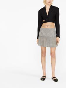 alessandrarich Alessandra Rich Geruite mini-rok - Zwart