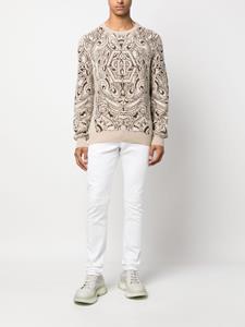 philippplein Philipp Plein Sweater met paisley-print - Beige