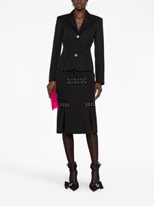 alessandrarich Alessandra Rich Midi-rok met kant - Zwart