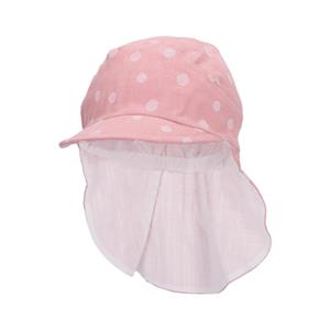 Sterntaler Peaked Cap met nekbeschermer Stippen Lichtroze