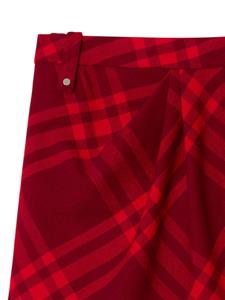 Burberry Geruite wollen mini-rok - Rood