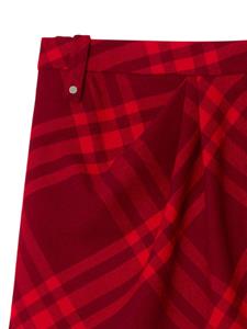 Burberry Geruite mini-rok - Rood