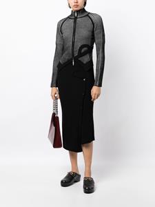 fengchenwang Feng Chen Wang Ribgebreide rok - Zwart
