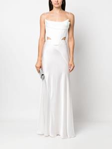 Satijnen maxi-rok - Wit