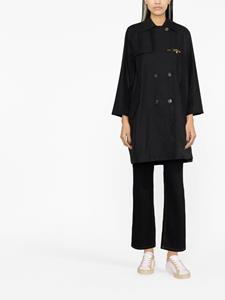 Fay Trenchcoat met dubbele rij knopen - Zwart